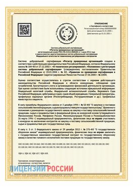 Приложение к сертификату для ИП Вышний Волочек Сертификат СТО 03.080.02033720.1-2020